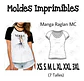 Moldes Patrones Imprimibles Polera Raglan Mc Diy  Xs Al 3xl - Miniatura 1