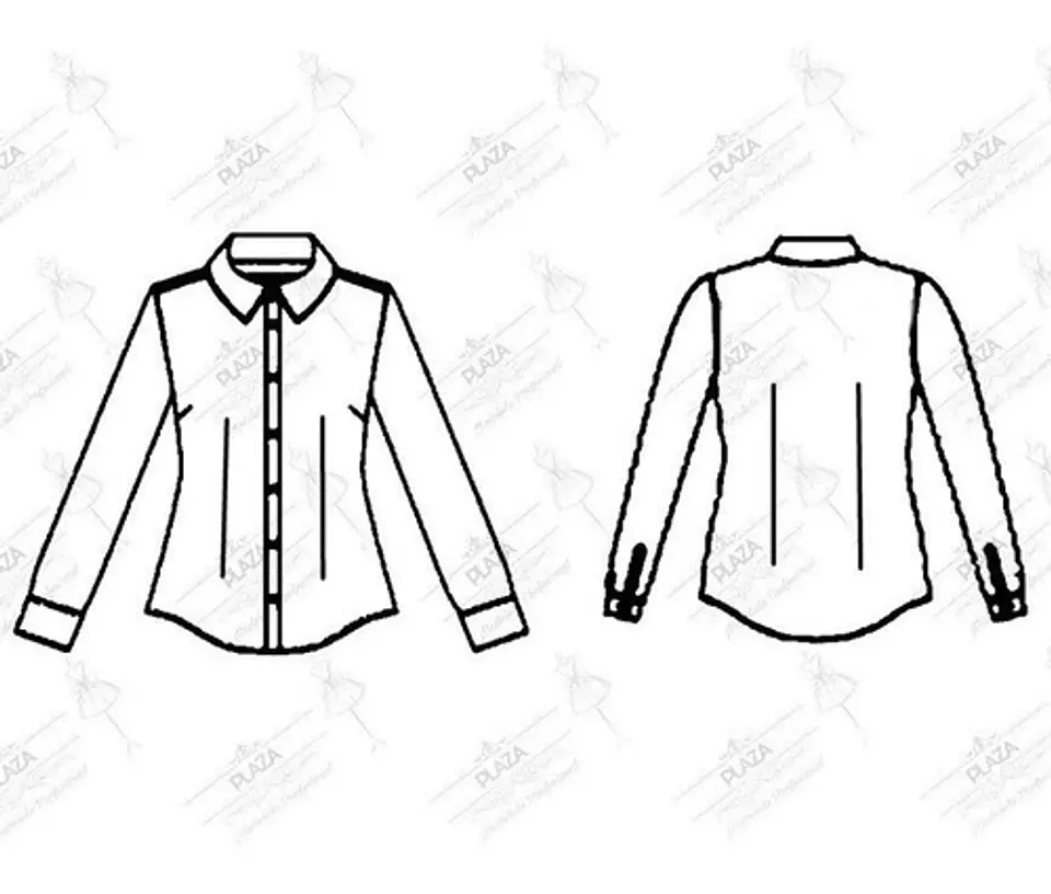 Moldes Patrones Imprimibles Blusa Camisera Basica Entallada S Al Xxl 3