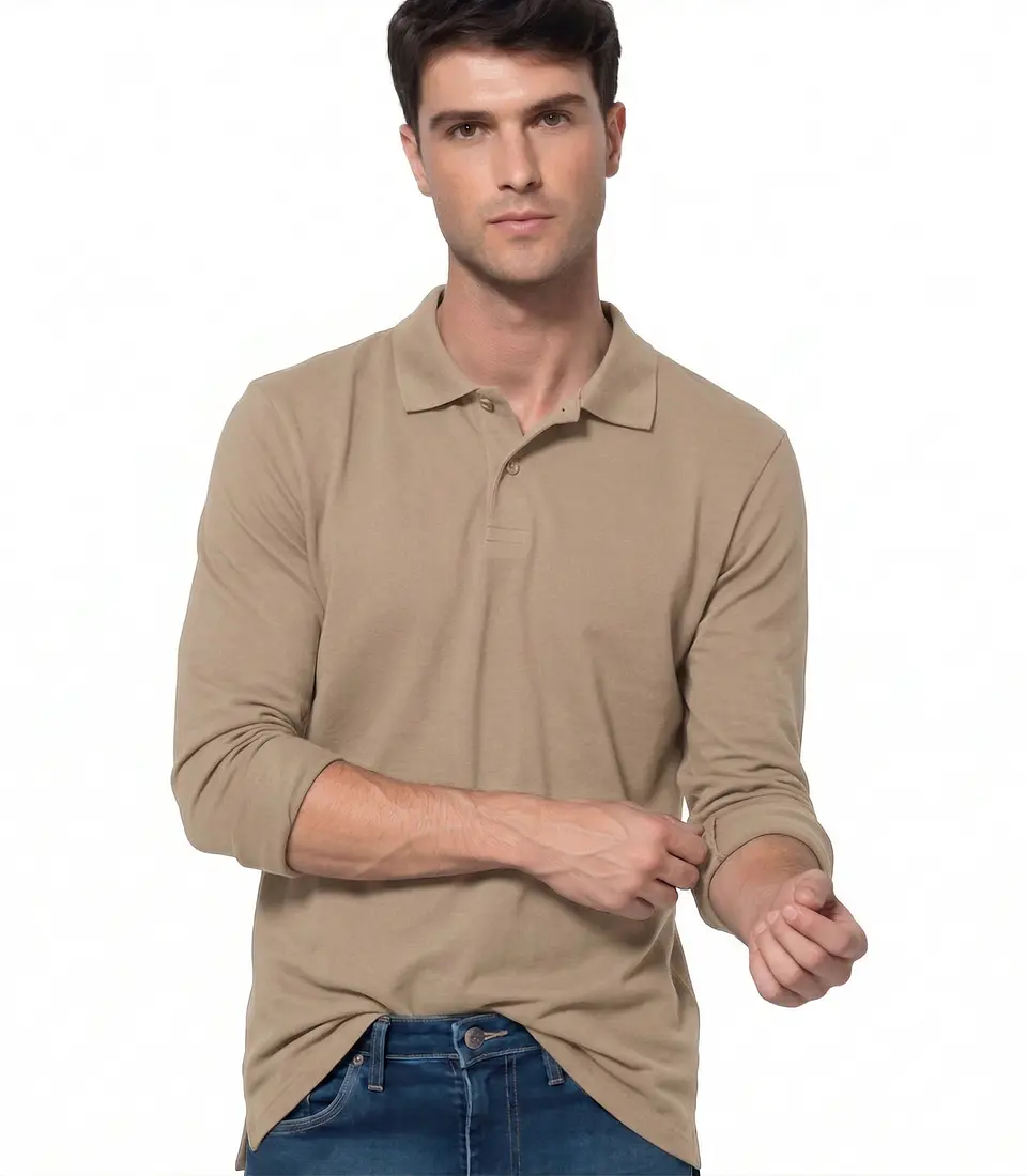 Molde Digital Polera Polo Hombre Manga Larga, Talles 3xl Al 7xl 1