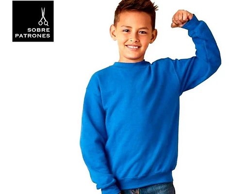 Molde De Costura, Patron Buzo Jogger Escolar Niños, Imprimible
