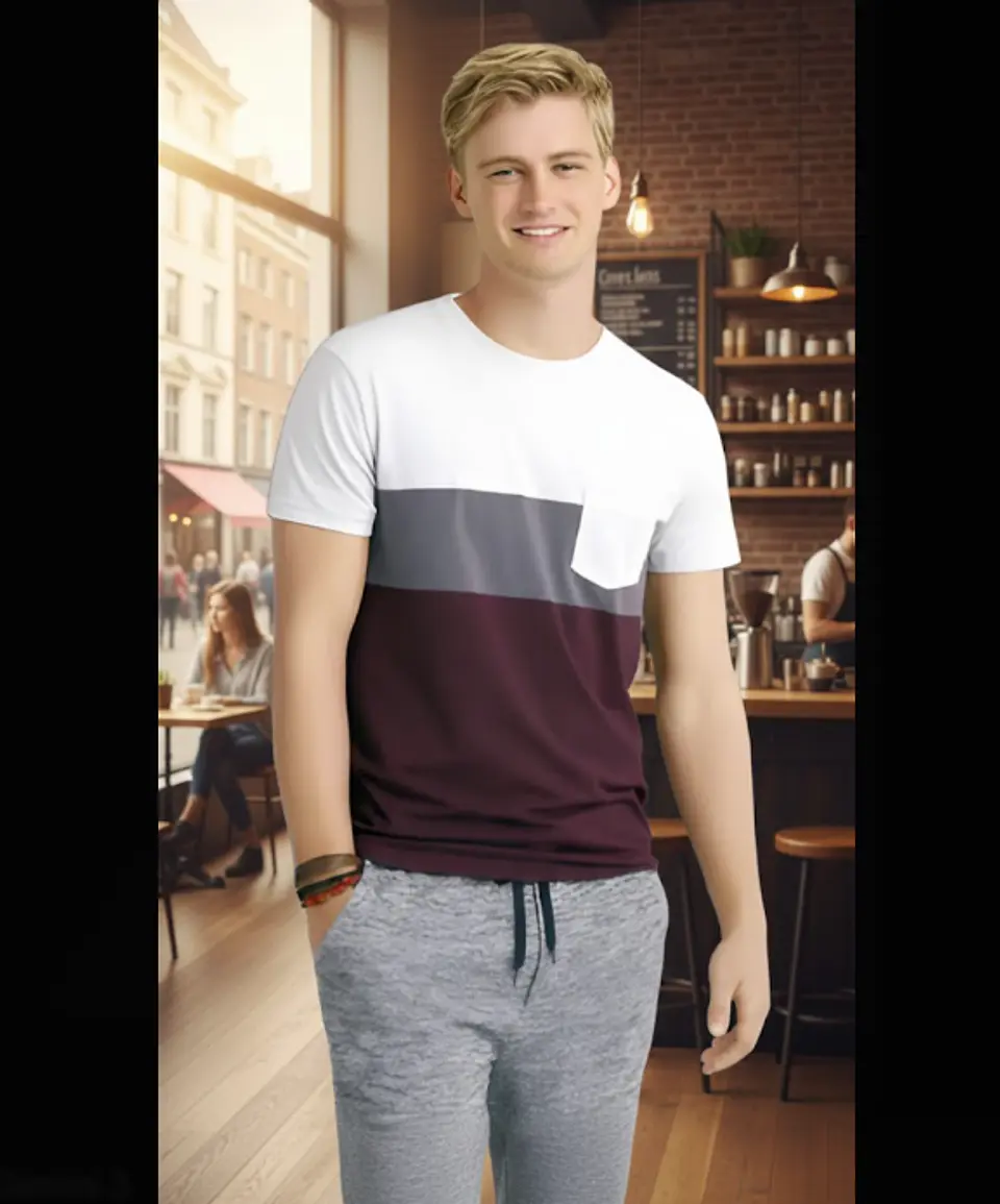 Molde Digital Polera Con Triple Recorte Patron Pack 5 Talles 4