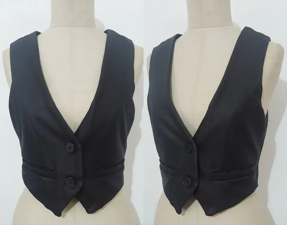 Molde Digital Chaleco Mujer Tela Plana, Pack Talles S Al Xxl 2