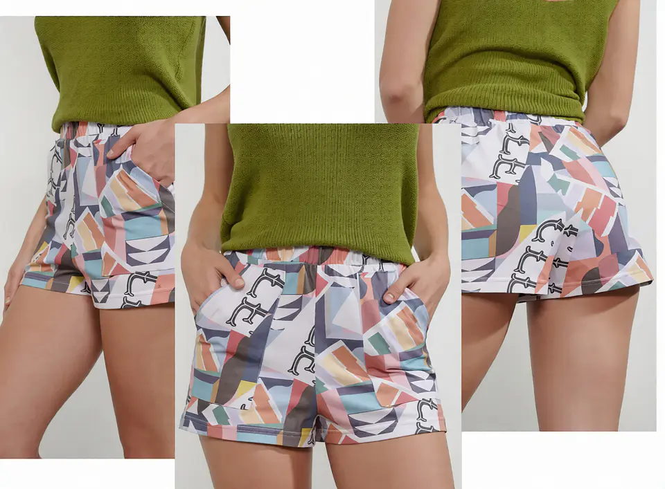Molde Digital Short De Punto con Bolsillo Plaque, Talles S Al Xxl 1