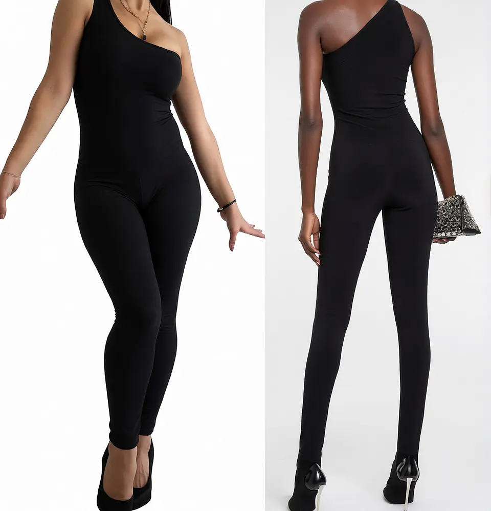 Molde Digital Catsuit - Mono Largo Un Hombro, Pack 5 Talles! 2