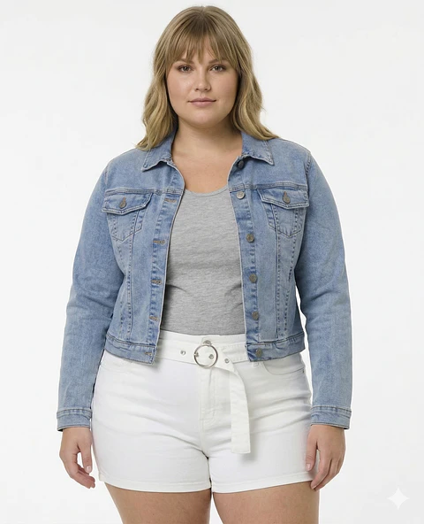 Molde Digital Chaqueta/campera Corte Jean, Talles 3xl Al 7xl