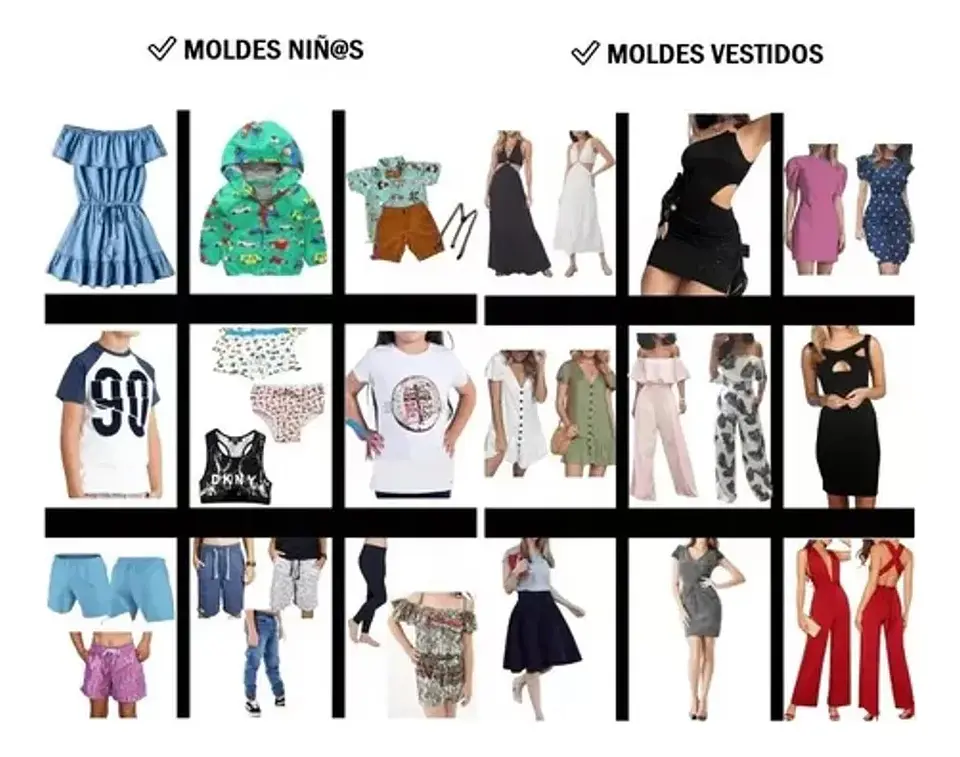 600 Moldes Patrones De Ropa Para Mujeres Hombres Y Niños 3