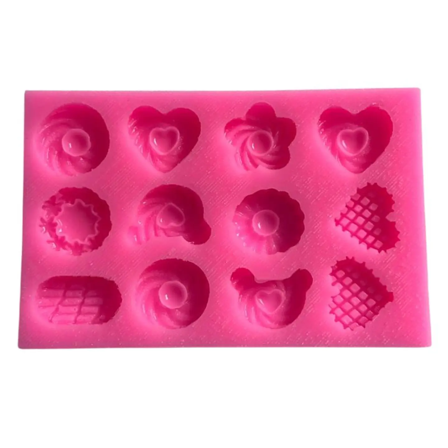 Molde de Silicona Galletitas Mini para Resina, Velas y Manualidades 1