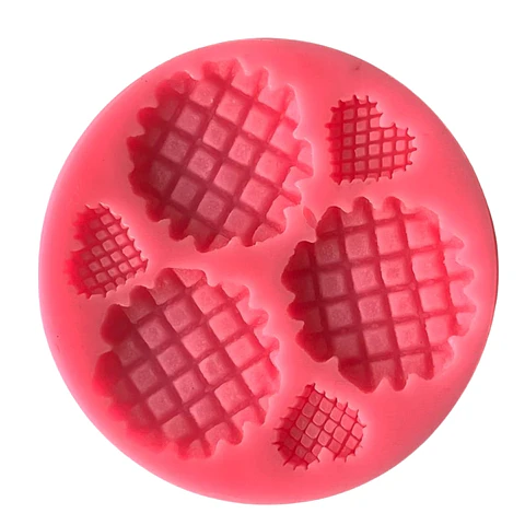 Molde de Silicona Waffles y Corazones para Resina y Manualidades