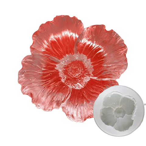 Molde de Silicona Flor Amapola 5,5 cm para Resina y Manualidades