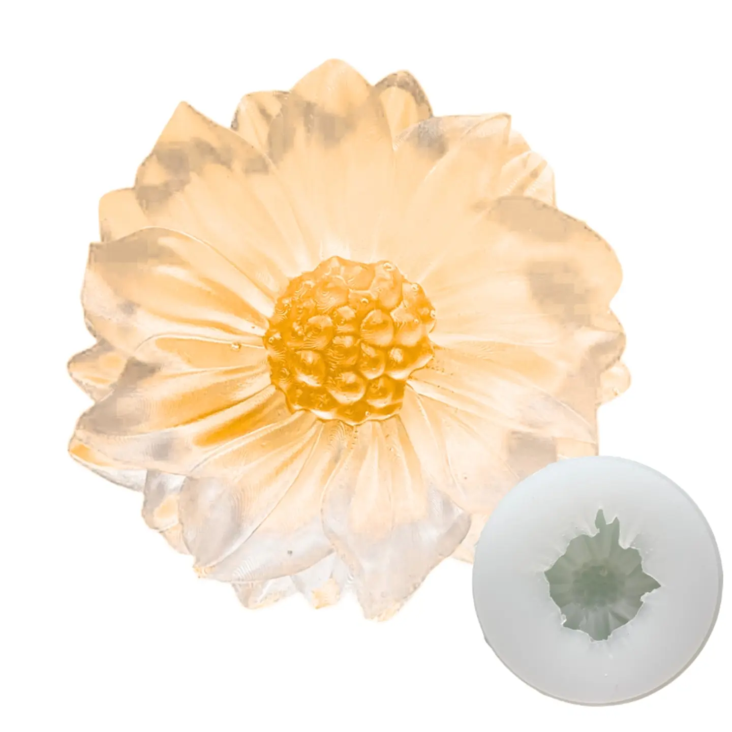 Molde de Silicona Flor Tipo Dalia 6,5 cm para Resina y Manualidades 1