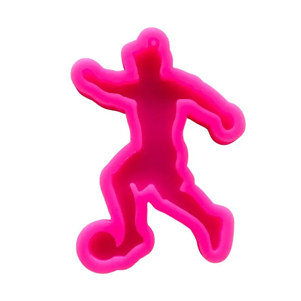 Molde de Silicona Jugador de Fútbol para Llavero en Resina 7 cm 1