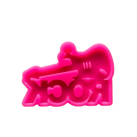 Molde de Silicona Rock con Guitarra para Llavero en Resina 7,1 cm