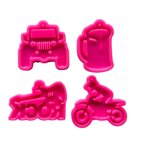 Set de Moldes de Silicona para Papá | Moto, Jeep, Cerveza y Rock para Resina