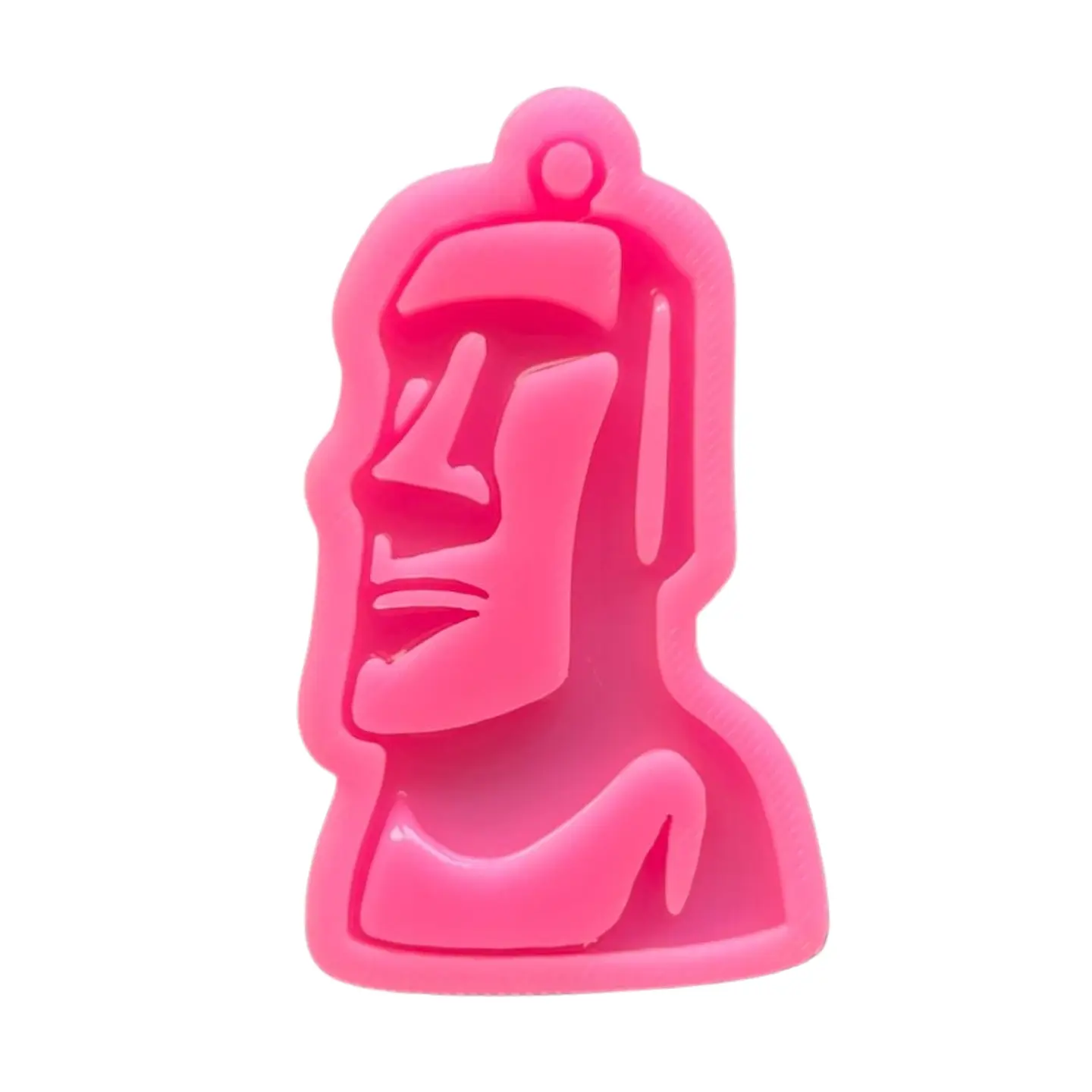 Molde de Silicona Moái de Rapa Nui para Llavero en Resina 6,2 cm 1