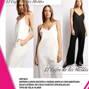 Molde Digital Mono Escote V Con Bretel, Pack Talles S Al Xxl