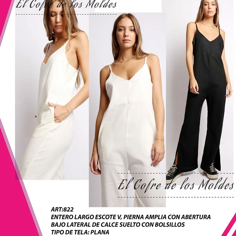 Molde Digital Mono Escote V Con Bretel, Pack Talles S Al Xxl 1