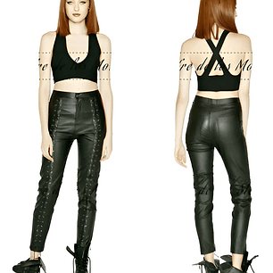 Molde Digital Pantalon Acordonado Delantero, Talles S Al Xxl