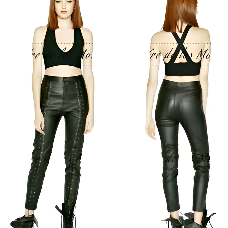 Molde Digital Pantalon Acordonado Delantero, Talles S Al Xxl 1