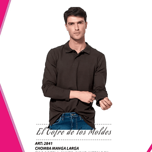 Molde Digital Chomba Hombre Manga Larga, Talles 3xl Al 7xl