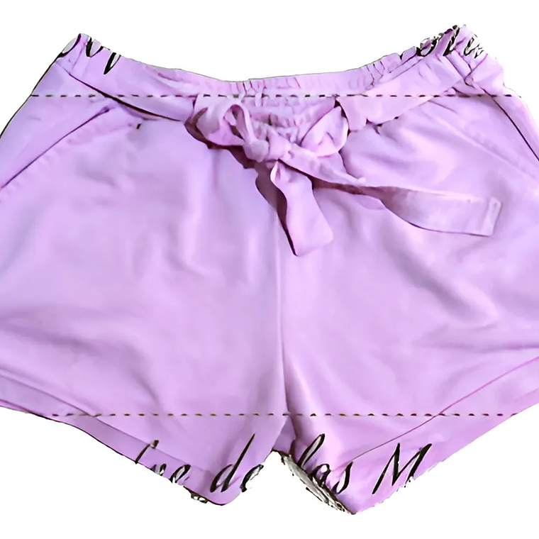 Molde Digital Short Niña Con Lazo De Punto, Talles 2 Al 16 1