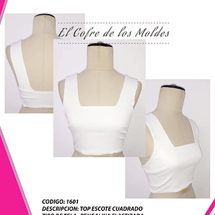 Molde Digital Top Escote Horizontal Pack Talles S A Xxl