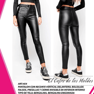 Molde Digital Pantalon Recorte Vertical, Pack Talles S A Xxl