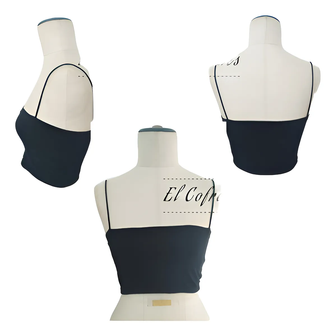 Molde Digital Top Pupera Escote Horizontal, Talles S Al Xxl 1