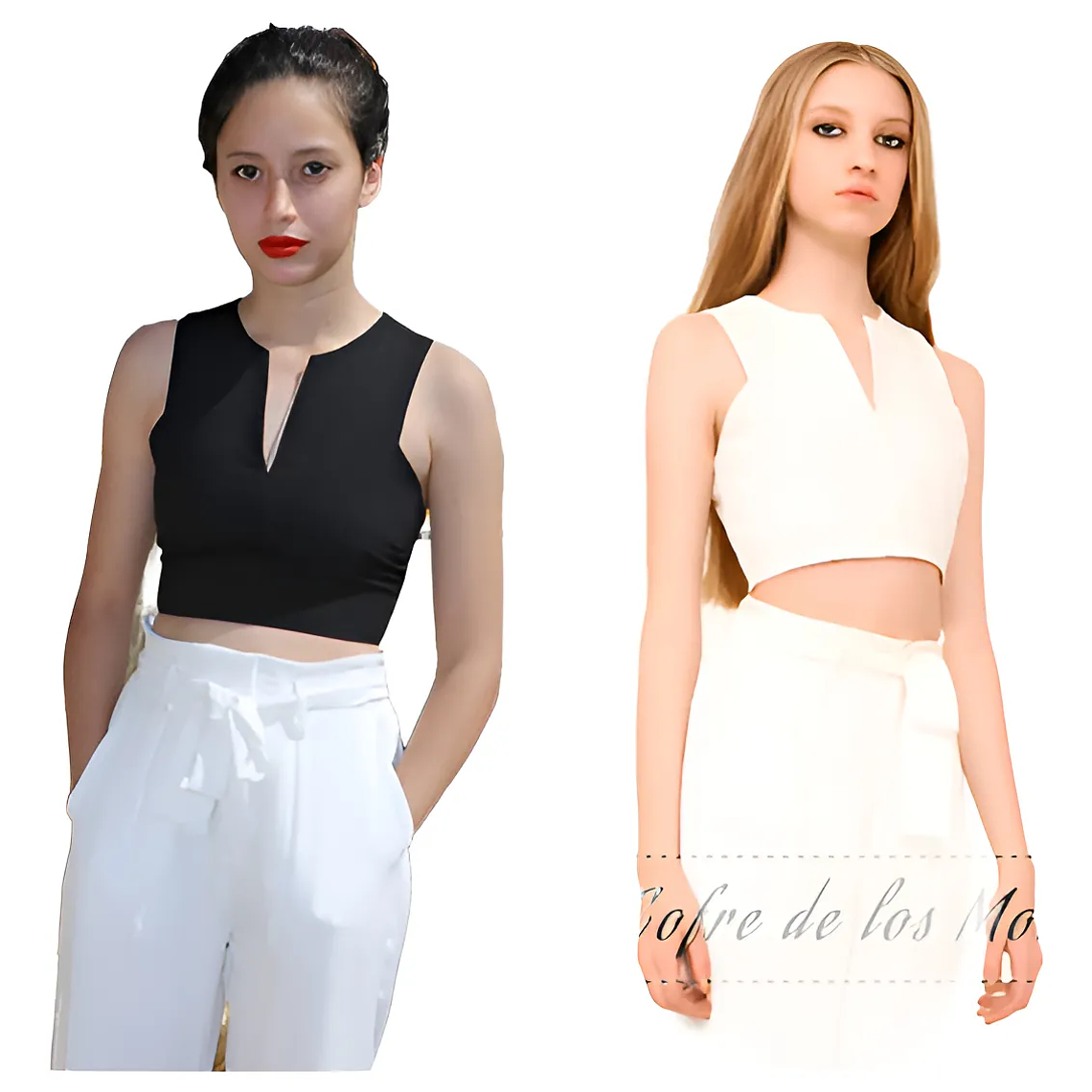 Molde Digital Crop Top Co cinta Gross En Espalda, Talles S Al Xxl 1