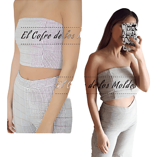Molde Digital Top C/hilo Elástico Trasero, Talles S Al Xxl