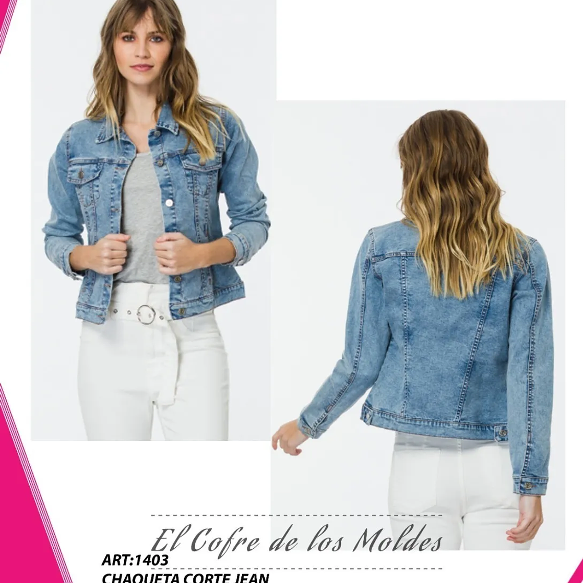 Molde Digital Chaqueta/campera Corte Jean, Talles 3xl Al 7xl 1