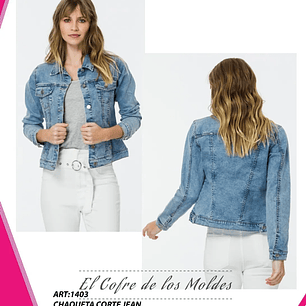 Molde Digital Chaqueta/campera Corte Jean, Talles 3xl Al 7xl