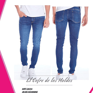 Molde Digital Jean Hombre, Patron Pack Talles 3xl Al 7xl