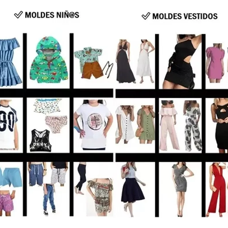 600 Moldes Patrones De Ropa Para Mujeres Hombres Y Niños 3