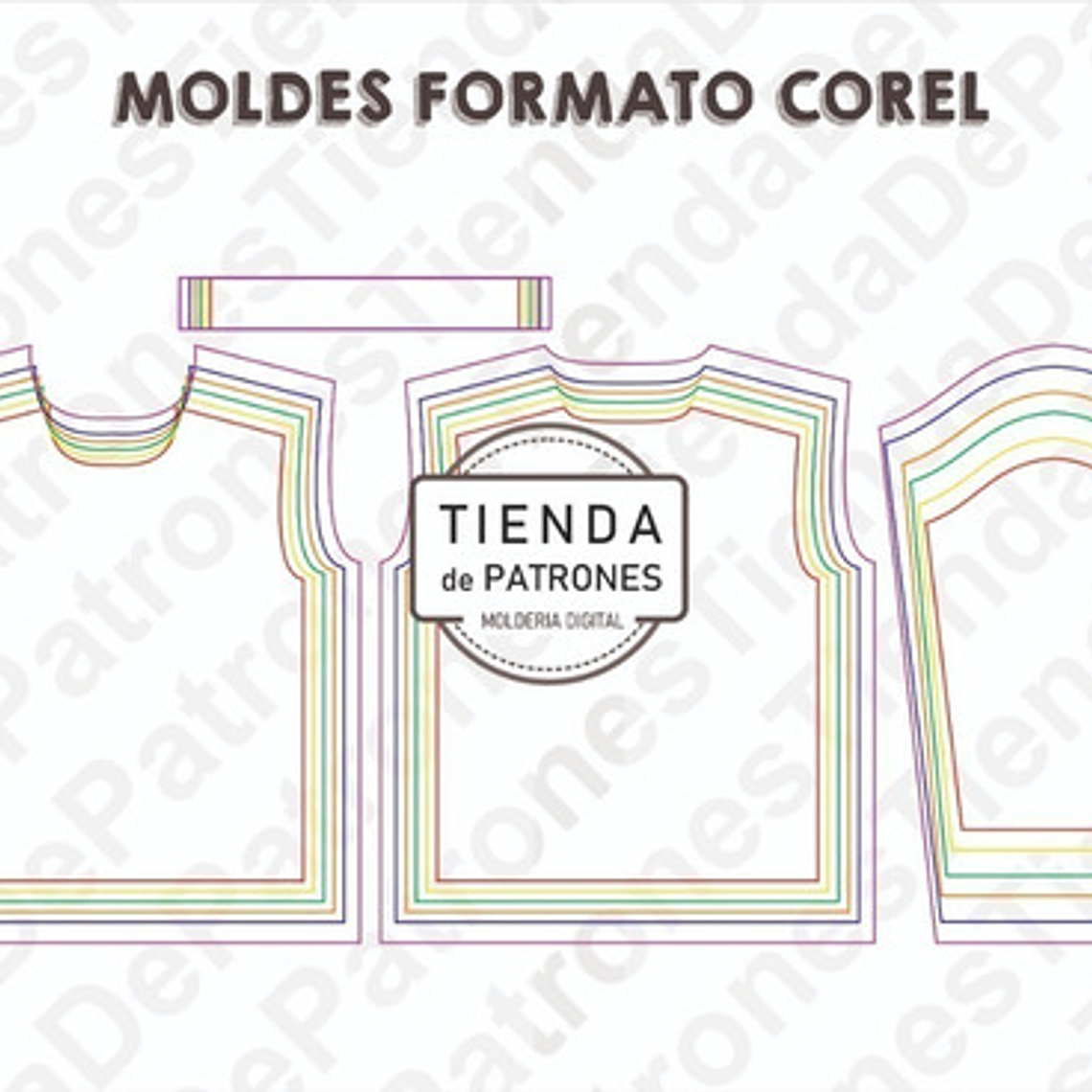 Molde Patron Coreldraw Polera Niños Manga Larga Del 4 Al 14 2