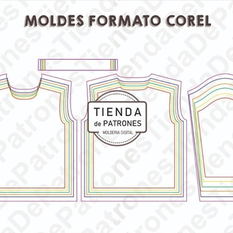 Molde Patron Coreldraw Polera Niños Manga Larga Del 4 Al 14 2