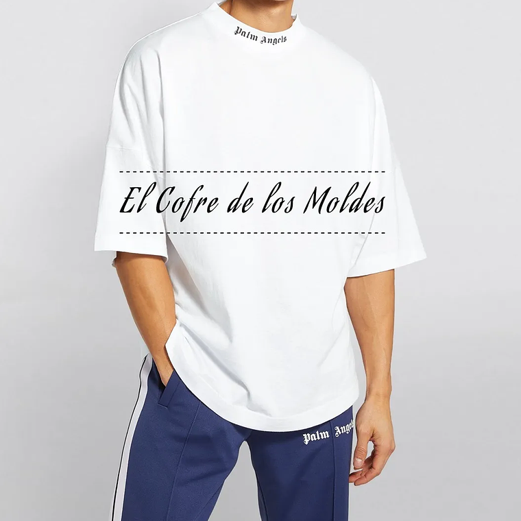 Molde Digital Polera Oversize Ruedo Curvo, Talles Xs Al Xl 1