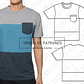 Molde Patrón Coreldraw Polera Recortes Hombre Del S Al 2xl - Miniatura 1
