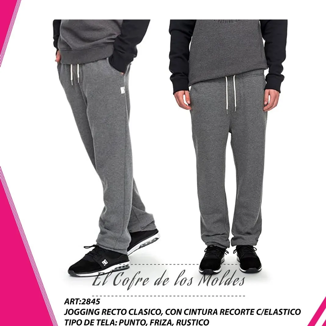 Molde Digital Jogger Clasico Recto, Pack Talles S Al Xxl 1