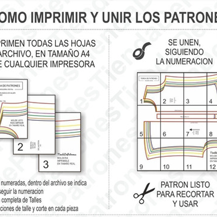 Molde Patron Imprimible Polera Polo Hombre Talles Del Xs Al 3xl 3