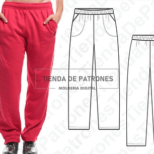 Molde Patron Imprimible Pantalon Buzo Hombre S Al 2xl
