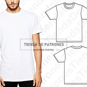 Molde Patrón Imprimible Polera Básica Hombre Del S Al 3xl