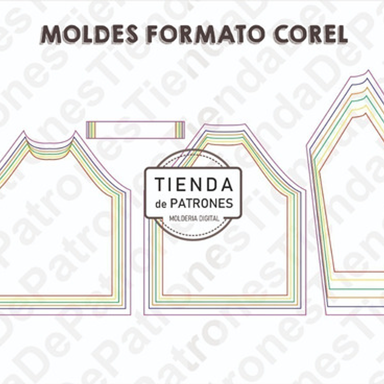 Molde Coreldraw Polera Niños Ranglan Manga Larga Del 4 Al 14 2