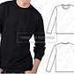Molde Patron Imprimible Polera Manga Larga Hombre Xs Al 2xl - Miniatura 2