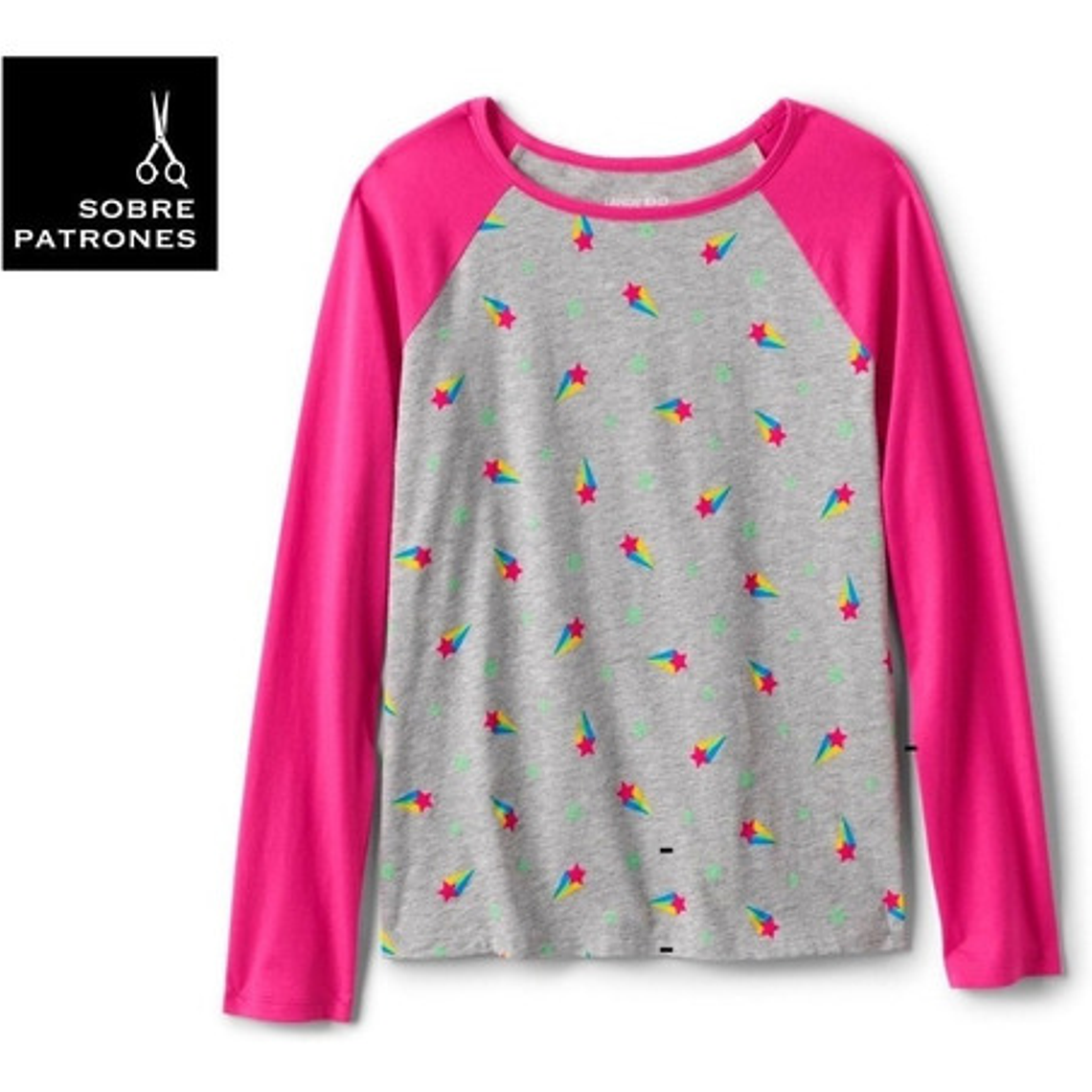 Molde De Costura, Patron Polera Ranglan Ml Nena, Imprimible 3