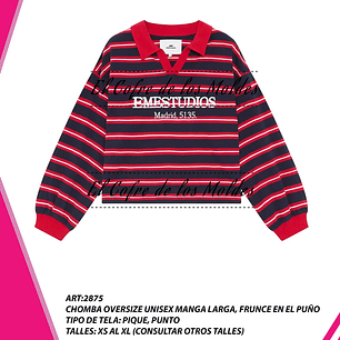 Molde Digital Polera Polo Oversize Unisex, Pack Talles Xs A Xl