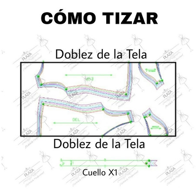 Moldes Patrones Imprimibles Polera Escote V Xs Al 2xl 2