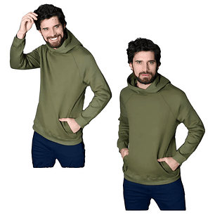 Molde Digital Polerón Manga Ranglan Cuello Alto, Talles S A Xxl