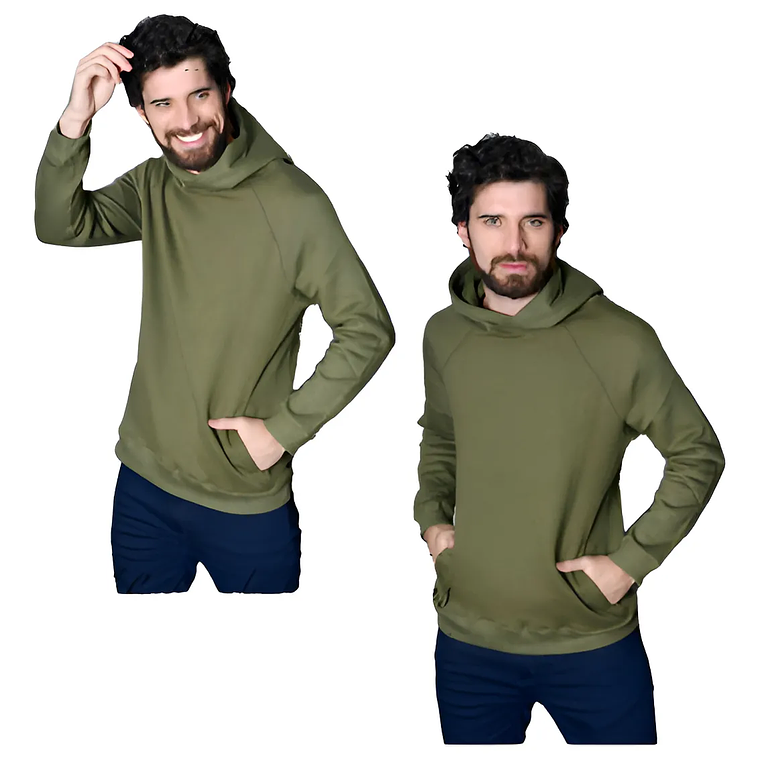 Molde Digital Polerón Manga Ranglan Cuello Alto, Talles S A Xxl 1