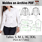 Moldes Patrones Imprimibles Blusa Camisera Basica Entallada S Al Xxl - Miniatura 1