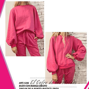 Molde Digital Polerón De Mujer Mangas Globo, pack Talles S A Xxl